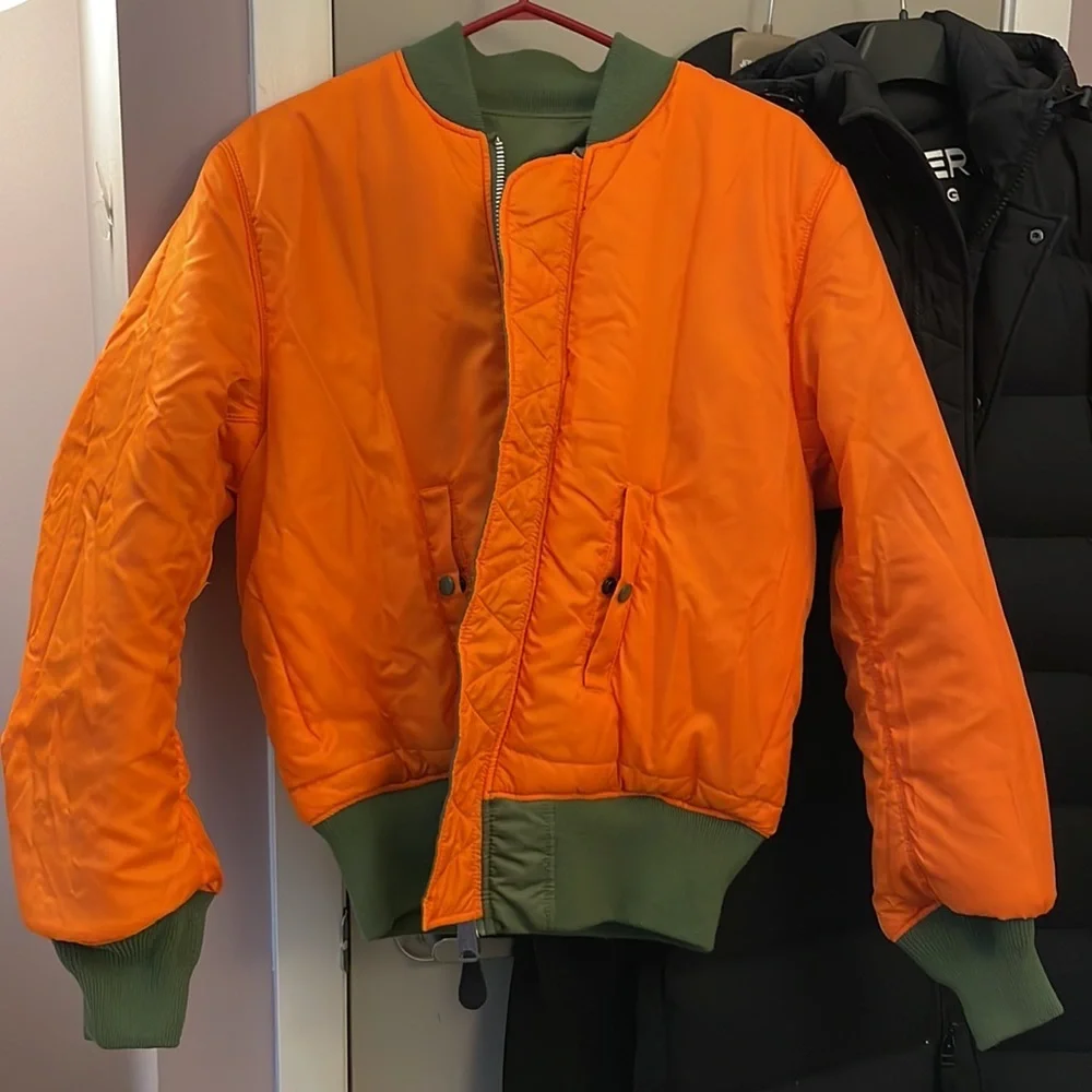 ALPHA INDUSTRIES MA-1 REVERSIBLE BOMBER JACKET 🔥 - Picture 8 of 16
